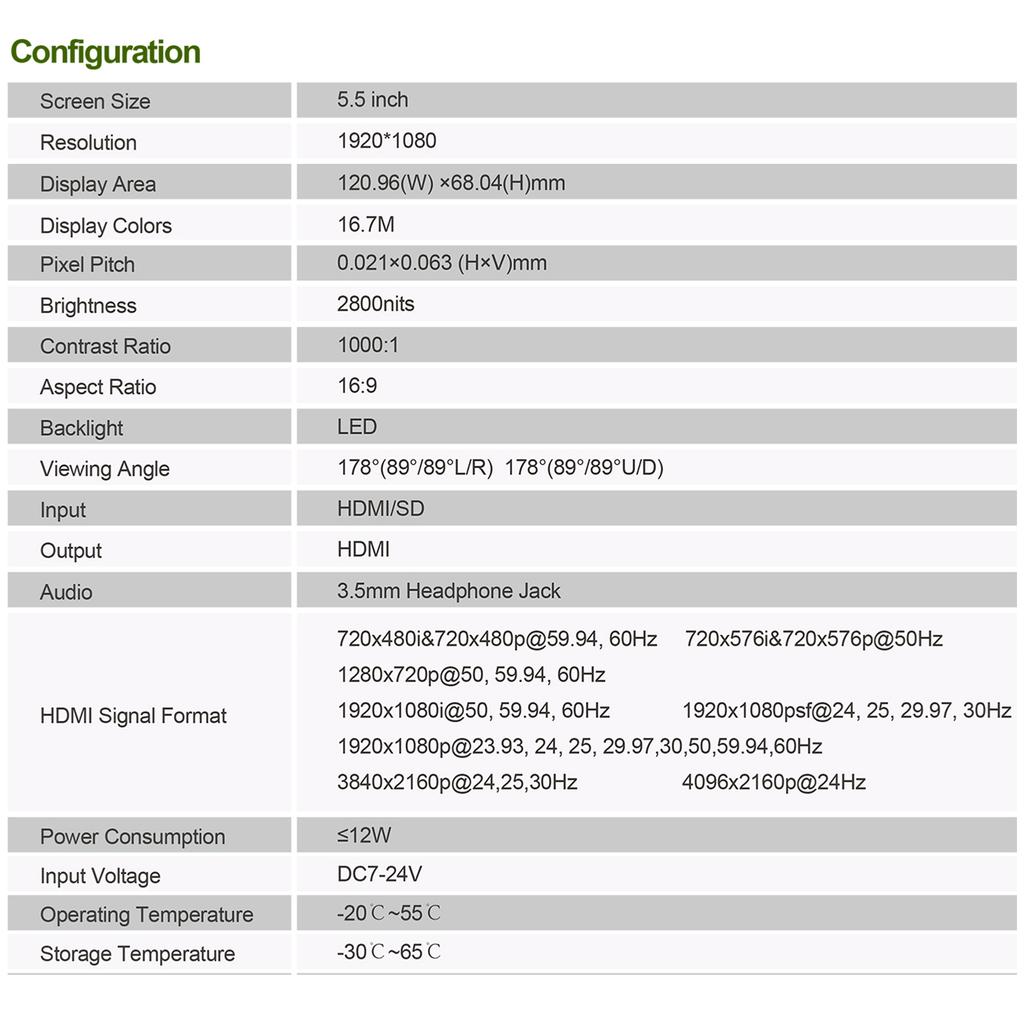 Bestview R6 UHB 5,5palcový kamerový polní monitor 4K HDMI vstup a výstup FHD 1920 * 1080 dotyková obrazovka 3D