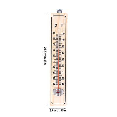 Dřevěný nástěnný teploměr Indoor Outdoor Garden Chovný regulátor teploty