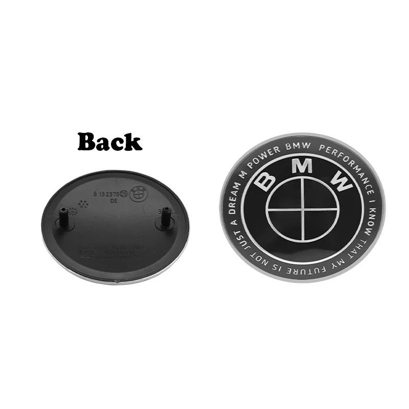 BMW M Car Logo Emblem 1/2pcs 82mm 74mm Compatible with E46 E36 E34 F10 E90 F30 E60 F30 E53 E30 E92 for Front Hood And Rear Trunk fsdf08