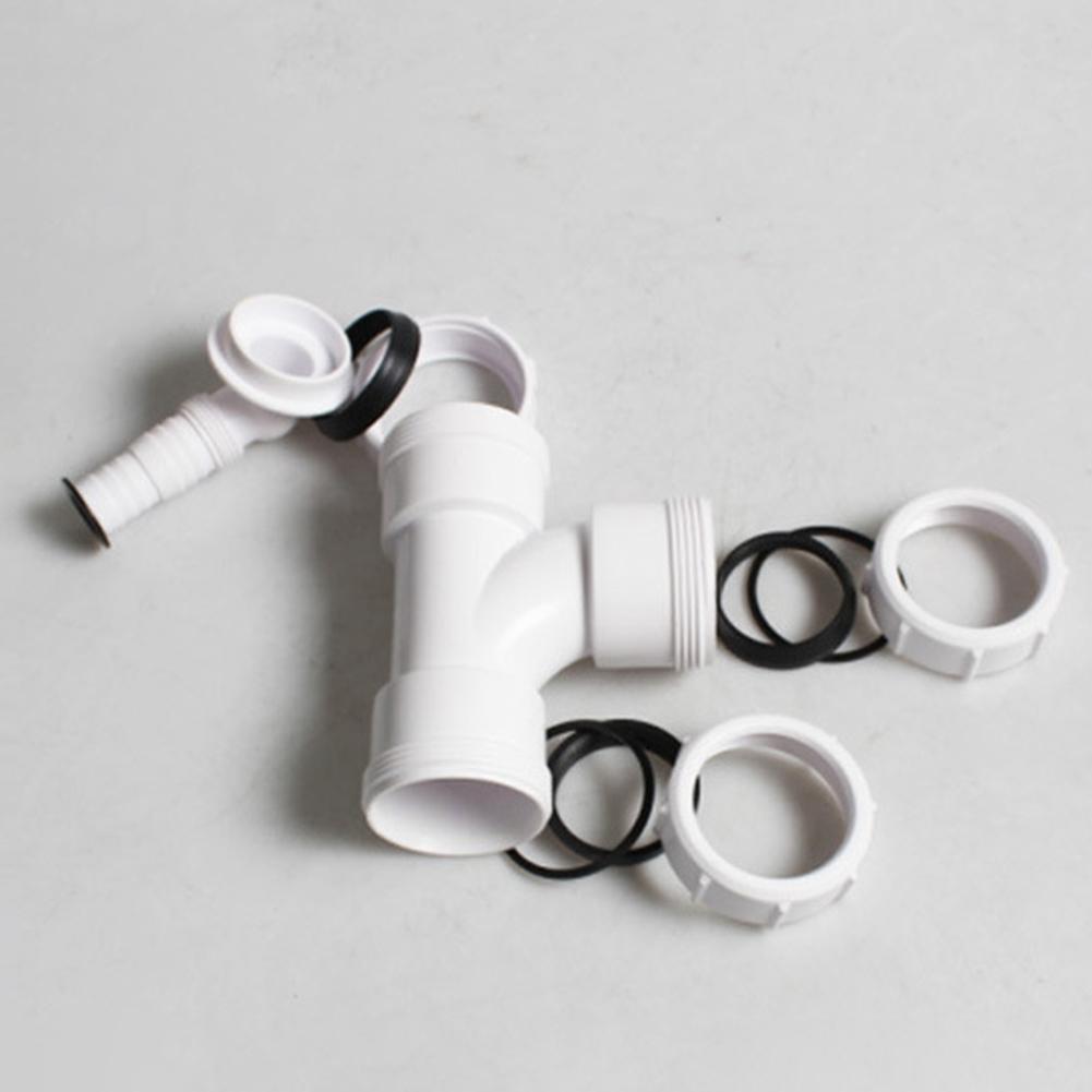 T Design Pipe PVC Kitchen Sink Pipe Essential Kitchen Component Long-lasting Performance Robust Plastic Construction