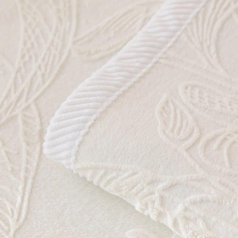 Solid Color Sofa Cover Branches Leaves Jacquard Sofa Cover for Living Room Milk Plush Universal Sofa Mat Non-Slip Couch Cushion