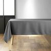 Rectangle Tablecloth 140 X 200 Cm – Plain Polyester Essential – Concrete – Hem Finish