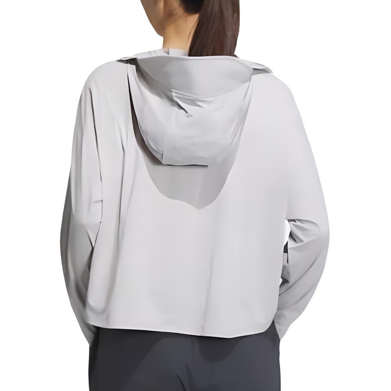 adidas Sonnenschutz Sport Lässig Locker Kapuzenjacke Damenjacken Hellgrau JI7596
