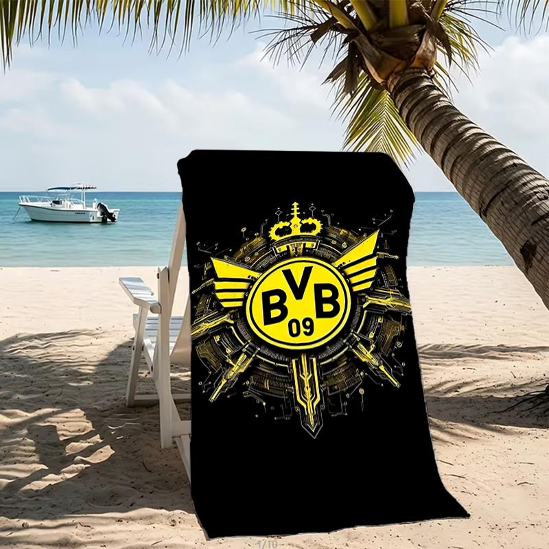 Beach Towel with Borussia Dortmund Pattern - Soft,absorbent,machine Washable Lightweight&Modern,swimming,Travel Essentials