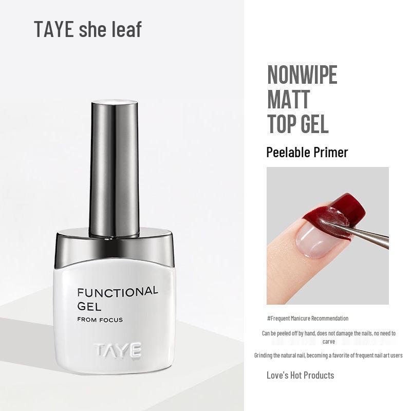 She Leaf Nail Base & Top Coat Set: Crystal Plating, Matte Finish, Builder Gel, Peel-Off Polish