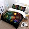 Colorful Stained Glass Decoration Set Soft Comfortable Duvet Cover Bedding Set Included 1*Duvet Cover & 2*Pillowcases, Gift