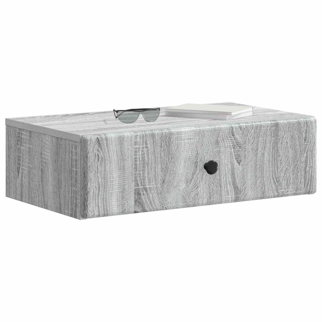 Wall Mounted Side Table Grey Sonoma 59 x 34.5 x 17 cm