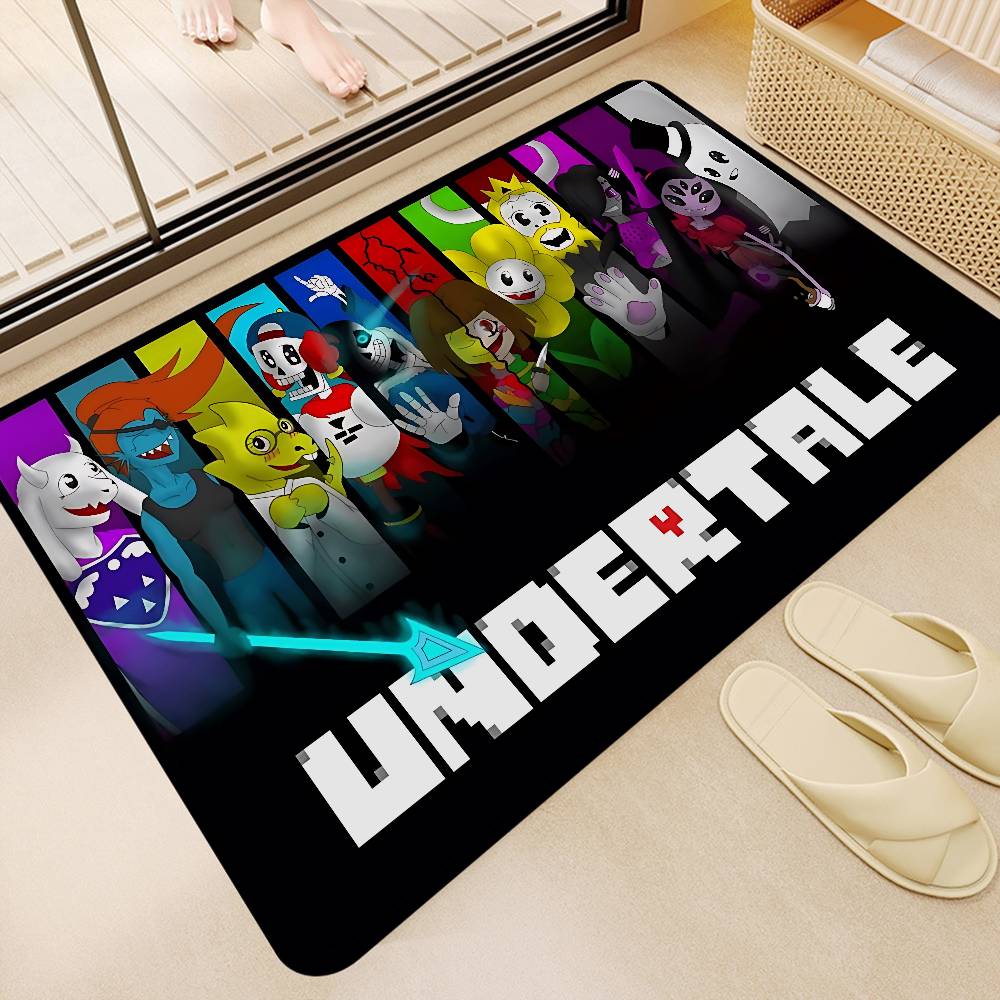 Felpudo Juego U-Undertale Habitación Infantil Decoración Dormitorio Balcón Felpudo Antideslizante Felpudo Sala de Estar Alfombra de Área