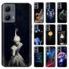 Painted Cover For Moto Edge 2024 5G Case Soft Black TPU Silicone Phone Back Cover for Motorola Edge Gen 5 Shockproof Shell Cases