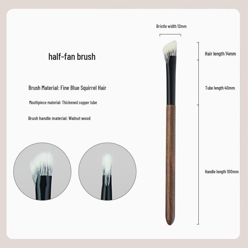 Phoenix Hall Bamboo Makeup Brush Set - Includes Small & Large Animal Hair Eyeshadow Brushes, Snow Fox Hair for Blending Detail.