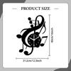 Wall Clock, Non-Acrylic, Functional, Practical, Hanging, Artwork for Music, Classroom, Dining