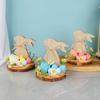 Easter Bunny Tabletop Decoration Festive Spring Ornament for Home Office Party and Outdoor Display Holiday Gift Idea for Kids