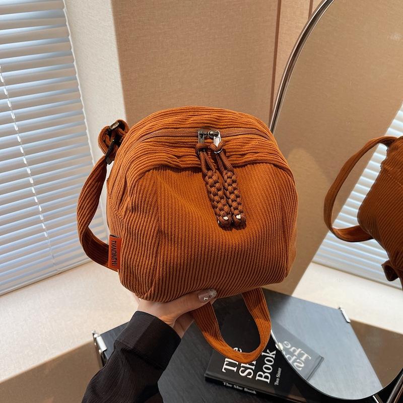 Large capacity corduroy shell bag fashionable thickened shoulder bag women's bag casual versatile messenger bag