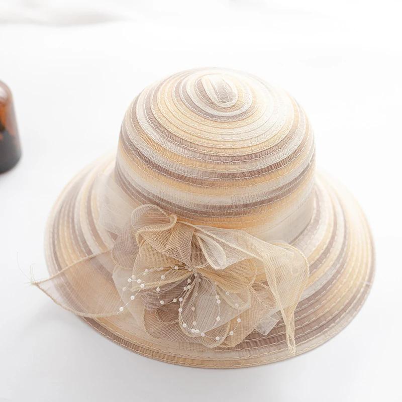 

WTEMPO Women s Summer Wide Brim Outdoor Travel Flower Hats Solid Color Casual Versatile Breathable Sun Hats 1pc