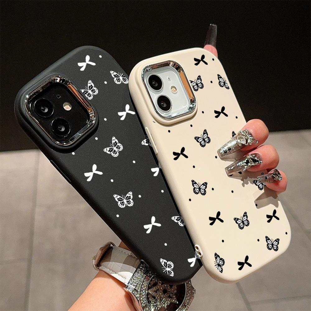 

Для OPPO A16 A38 A57 A58 A74 A78 A98 Reno8T Reno13F Realme C25S C53 C65 Мультяшний Чорний Кіт Сріблястий Край М який Рідкий Силікон Захисний Чохол Realme C1 2019 рожевий