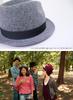 Basic Enchi Charm Fedra Medium Sun Hat, Black, (57cm), Wool, Stylish, Protection, Unisex, Fall/Winter, Spring/Summer, Men's/Women's