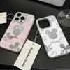 Cutout Mickey Mouse Case for iPhone 15 Plus, iPhone 12 Pro Max, Drop-proof, Cute, XS, and Girly 11 Models.