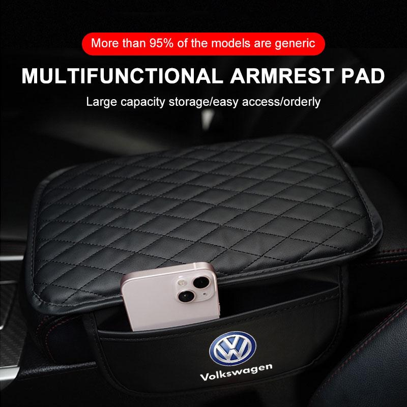 1Pcs Leather Car Armrest Mat Tissue Boxes Height Pad Armrest Box For Volkswagen Golf-5 6 7 MK6 Jetta Lavida Polo Tiguan Passat B5 B6 B7