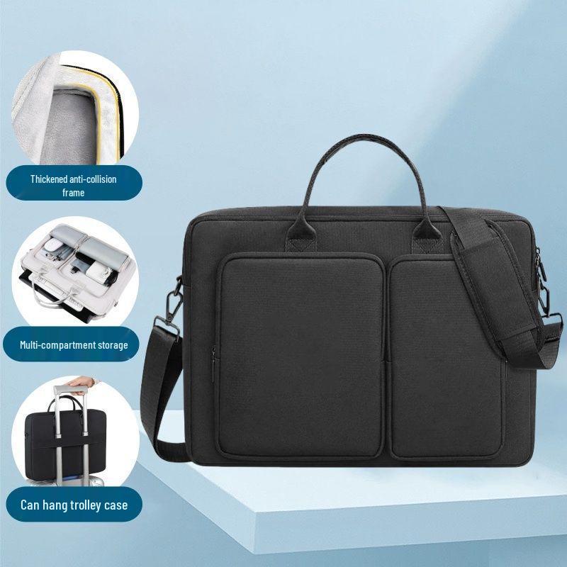Große Kapazität 17,3-Zoll-Laptoptasche mit mehreren Fächern und Samtfutter