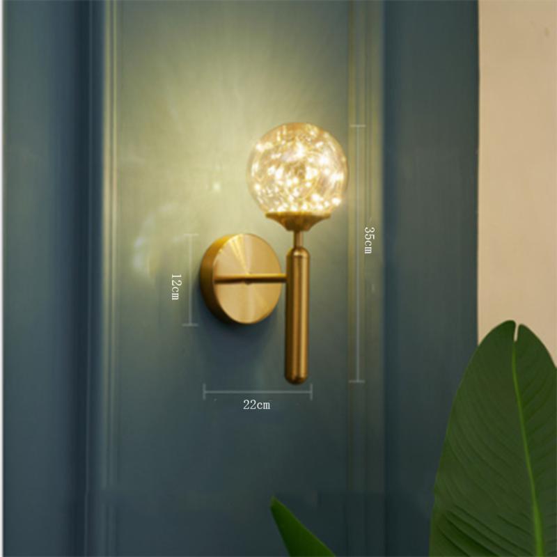 Brass Ceramic Wall Lamp Hotel Night Decoration Bedroom Bedroom Floor Lamp Retro Corridor Retro-Retro-Mirror Front Wall Lamp