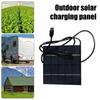 1.5W 5V Solar Panel Portable Lightweight Type-C Outdoor Camping Hiking Cycling Power Bank Mobile Phone Emergency Charger Polycrystalline Solar