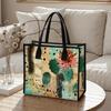 Desert Cactus Printed Casual Tote Bag Large Capacity Reusable Daily Shoulder Bag for Shopping Travel