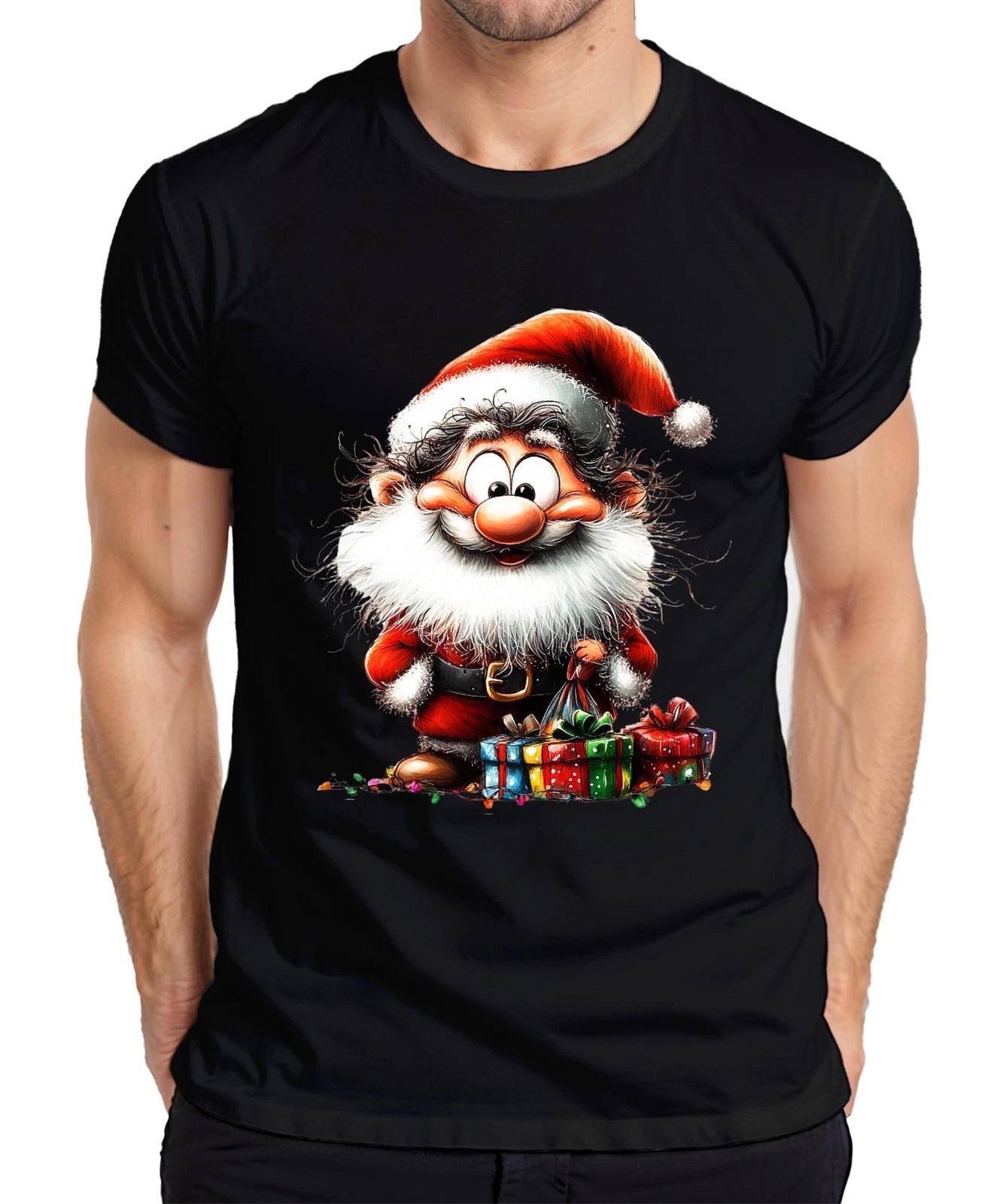 Weihnachtsmann Bart Geschenk Cartoon lustig Weihnachten niedlich Herren T-Shirt M