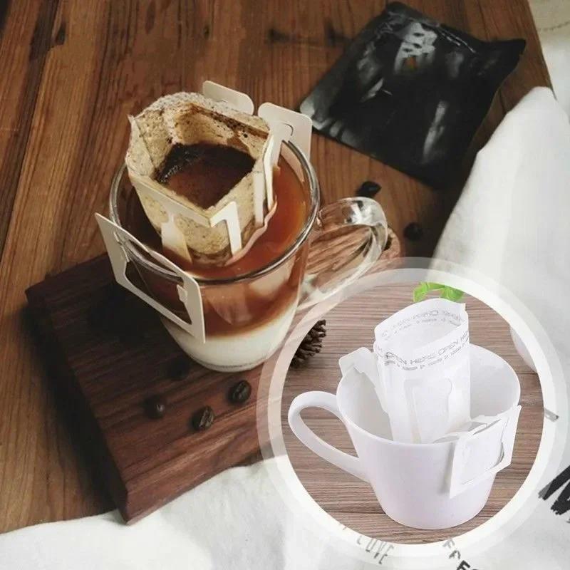 50 pezzi/confezione filtro per caffè a goccia portatile appeso tazza auricolare filtri per caffè carta casa ufficio viaggio preparare caffè e tè strumenti