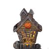Mini Haunted House with Light Halloween Table Decoration Miniature Sculpture Ornament Lighted