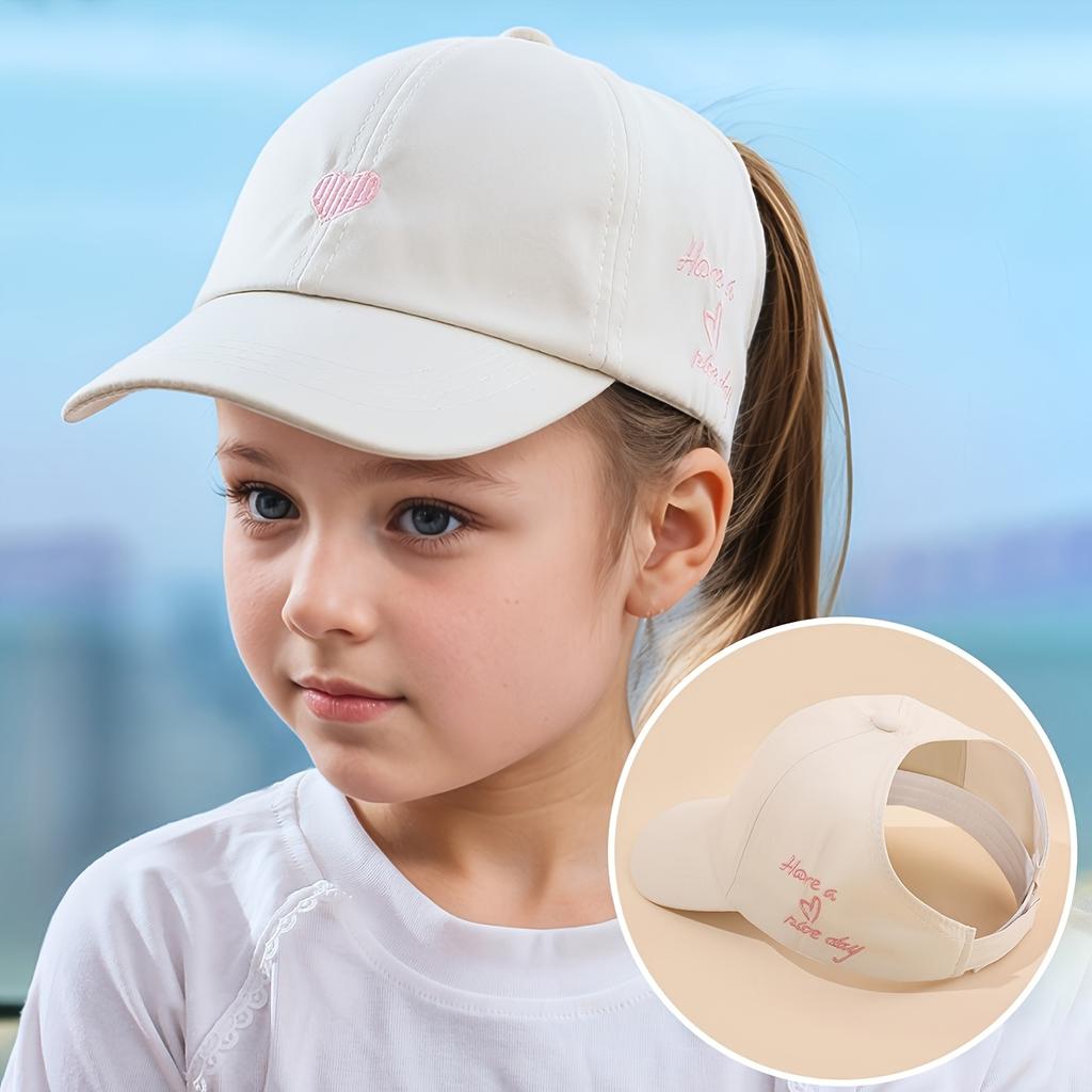 Baby Girls Adjustable Baseball Caps Pink Black White Children Low Profile Sun Hat Kids Boy Running Headwear Clothing Accessories
