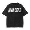 Summer Invincible Animation Mark Washed Vintage Tshirt Loose Fit Unisexs And Unisexs Trendy Printed Couple Short Sleeve Shirt