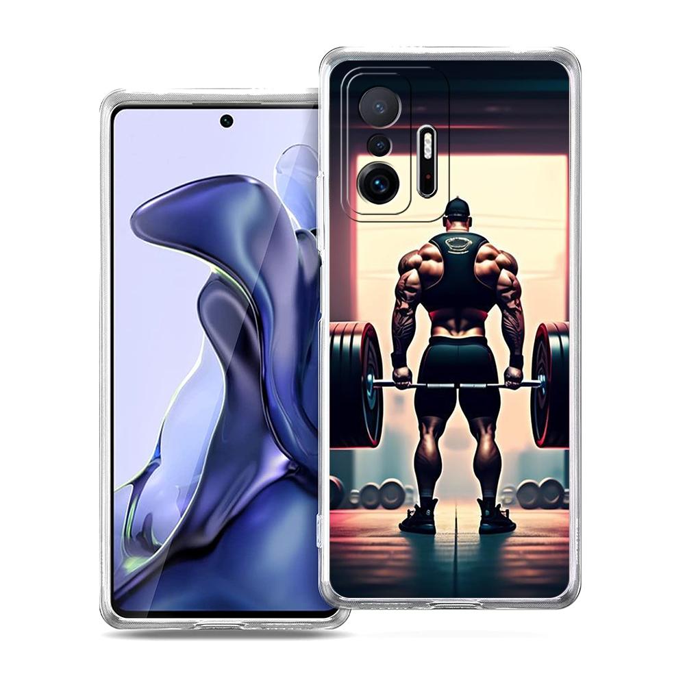 

Transparent Phone Case for Xiaomi Mi 14 13 12 11 Ultra 13T 12T 11T Poco X3 NFC F3 F6 Pro Lite Soft TPU Bodybuilding Gym Fitness for Xiaomi Mi 11