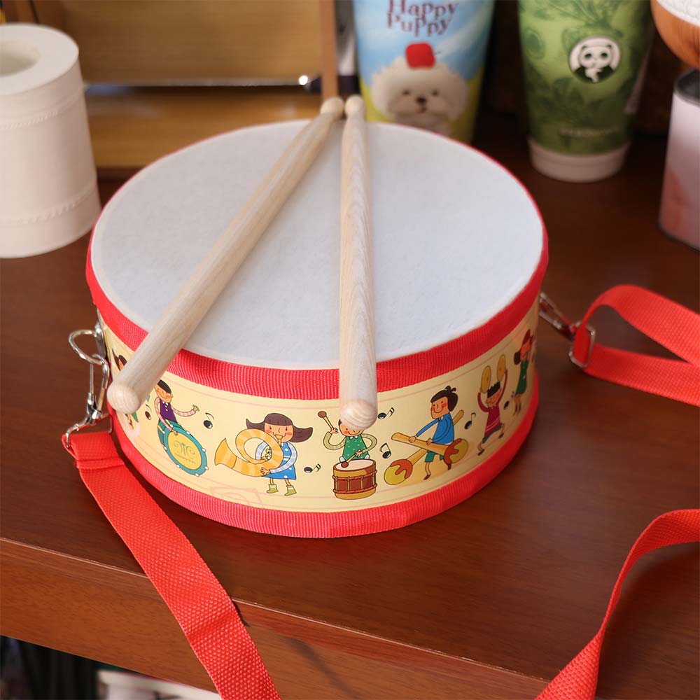 Double Sided Instrument Hand Drum Toys Wood Kids Drum Toys  Children Preschool