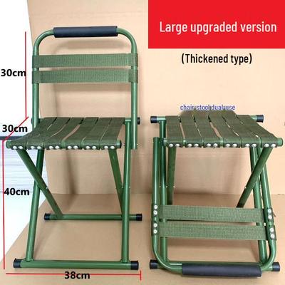 Sgabello Pieghevole Compatto con Schienale per Adulti e Bambini - Portatile e Versatile per Uso Esterno