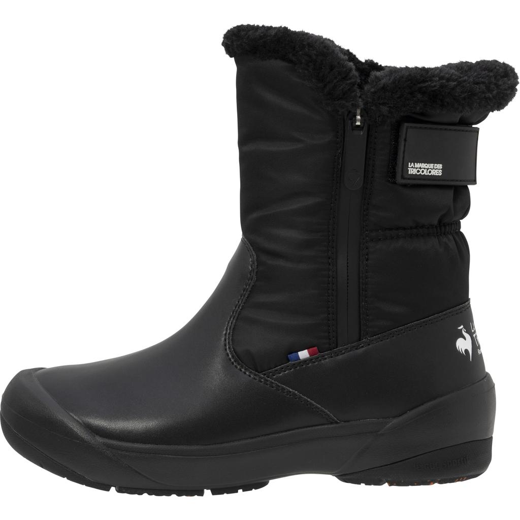 Le Coq Sportif Larcie III Winter Snow and Ice Highly Heat and BK00 Women's Boots, Resistant, Anti-Slip, Waterproof, Heat-Generating, Storage,