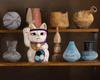 Lyckokatt Kabuki Sukeroku Högerhandskatt Lyckobringande Feng Shui-figur Offerlåda Vit (M-STORLEK Vit) upphöjd/Keramik_lyckobringande Maneki-neko (suke_M