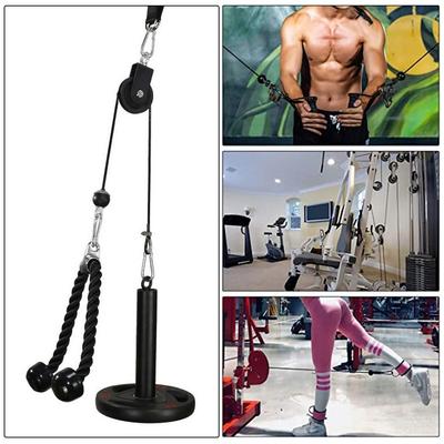 8Pcs Adjustable Pulley Cable Set Corded Exercise Gym Hose  Muscle Training