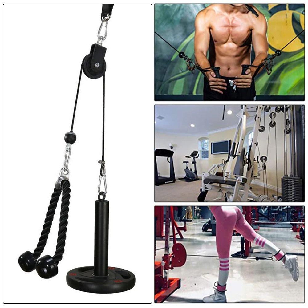 8Pcs Adjustable Pulley Cable Set Cable Gym Hose Sports Home Gym Cable Reel Device  Fitness