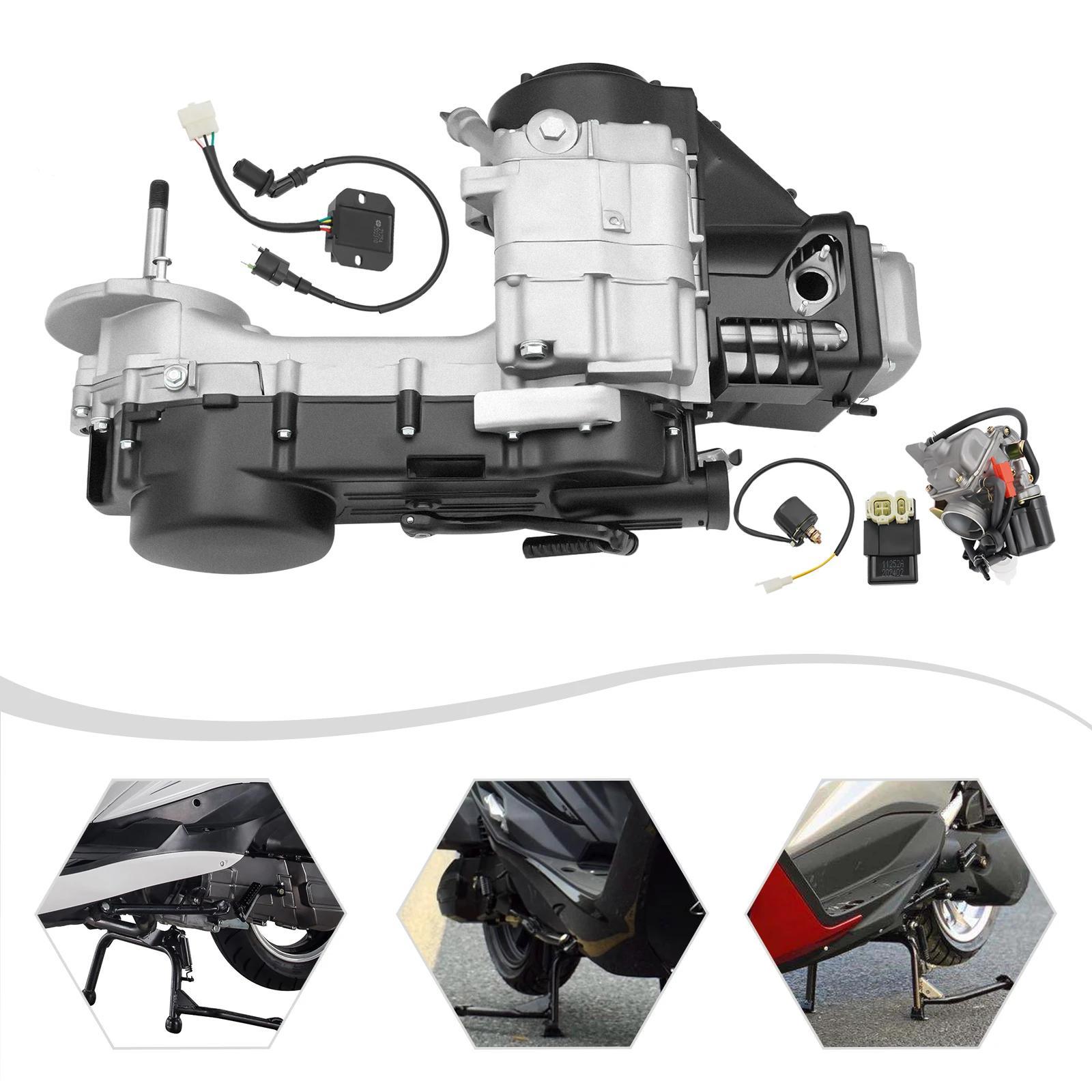 

Набір двигуна 150 куб. см, 4-тактний, Двигун GY6 11 з довгим корпусом, Одноциліндровий двигун-мотор з автоматичним карбюратором для мопеда, скутера, карти United States