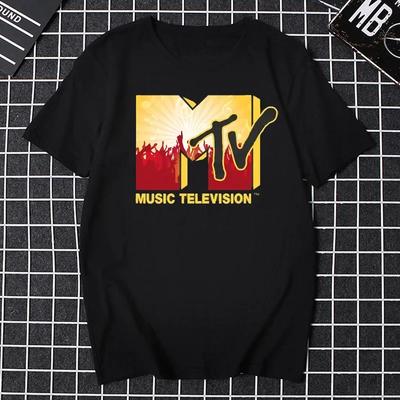 Odzież męska Retro T-shirt Vintage Rock Hip Hop Tv T-shirt Lato Unisex Casual T-shirt Mtv Music Television Graficzne T-shirty Koszulki#Kolor(8)