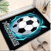 1PC Custom Name "Your Name Soccer Emblem" Theme Floor Mat Ideal for Living Room, Game Rooms, Office, Bedroom, Office Floor Mat , Floor Mats for Home