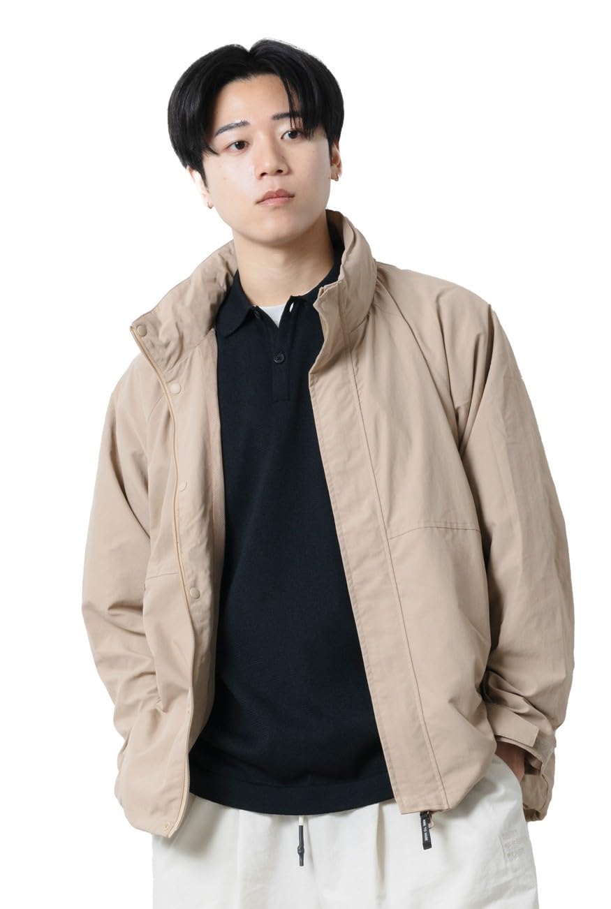 Ametohare Mountain Parka Stand Jacket Dark AH-1010 Water-Repellent (JP, Alphabet, Small, Beige)