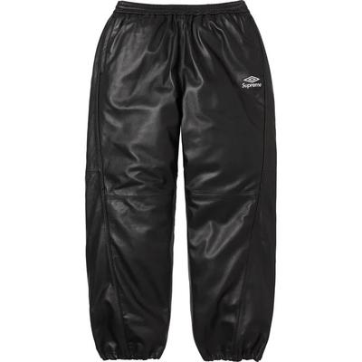 Supreme Umbro Leather Track Pant Black