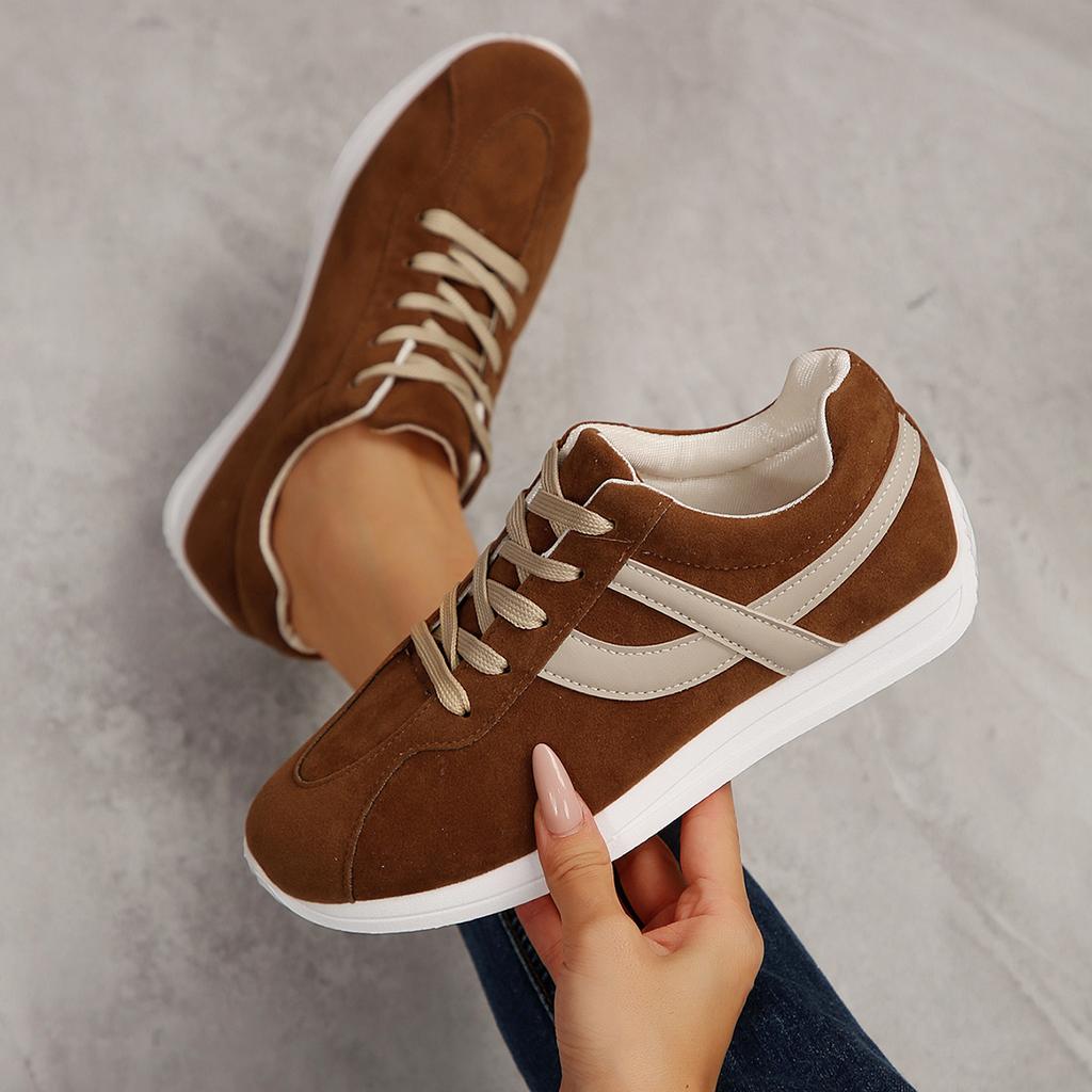 Women Tennis Sneakers Flats Ladies Fashion Mixed Colors Lace-up Vulcanized Shoes Spring Autumn Woman Outdoor Trainers Footwear