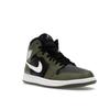 Air Jordan 1 Mid Medium Olive Sneakers Unisex Zielone Czarne Białe DQ8426-092