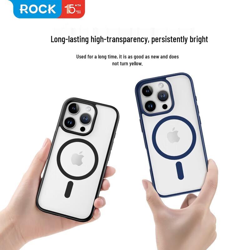 ROCK Transparente magnetische Hülle für iPhone 16 Pro
