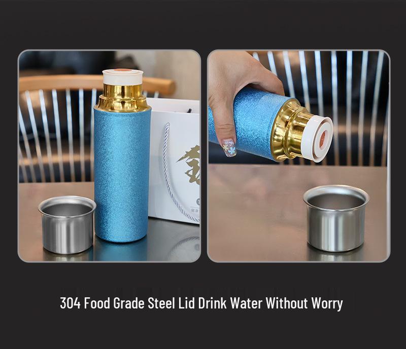 Portable Insulated Cup with Pure Titanium Liner, Magnetic Lid, and 316 Stainless Steel for Tea Steeping, Freshness, and Antibacterial Protection