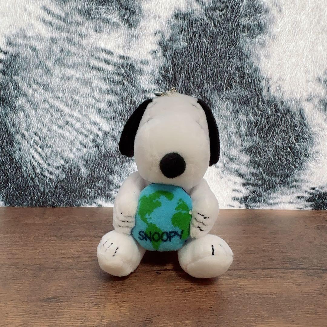 Snoopy Plush Earth Keychain Ball Chain SNOOPY Cute