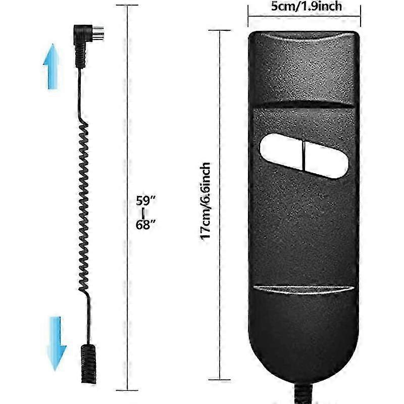 Lift Chair Remote Replacement, 5 Pin 2 Button Power Recliner Remote Replacement Parts for Okin Limoss Pride - Elbow