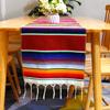 Mexican table flag blanket party tablecloth woven tablecloth fringed blanket Mexican tablecloth striped blanket